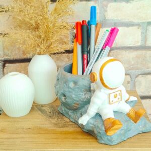 astronot kalemlik 15 cm silikon kalıp no77