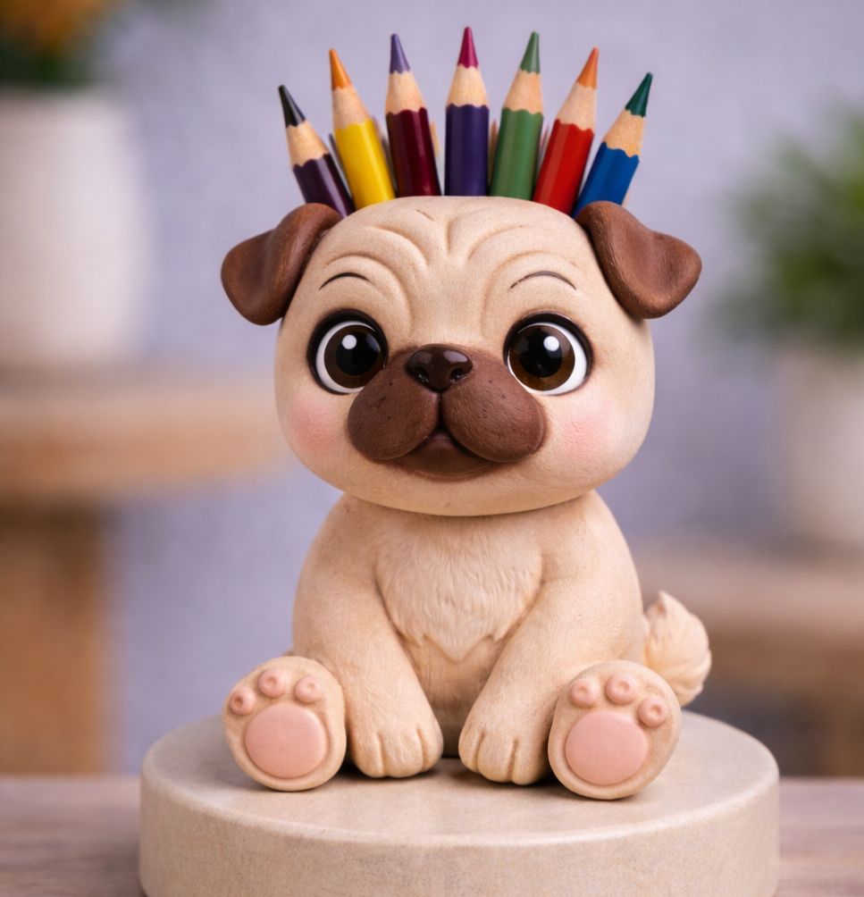 şirin hayvancıklar kalemlik silikon kalıp 12 cm 1 adet - Görsel 9