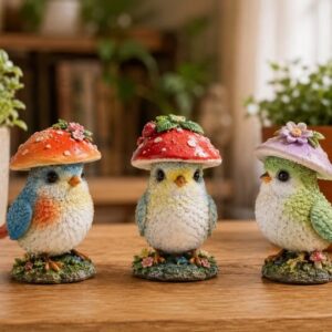 kuş biblo silikon kalıp 7 cm silikon kalıp 3 adet no1