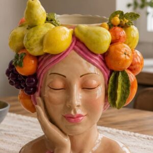 meyve kafa saksı 24 cm silikon kalıp no9