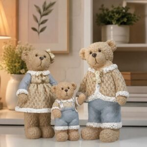 ayıcık aile set silikon kalıp 4 lü set