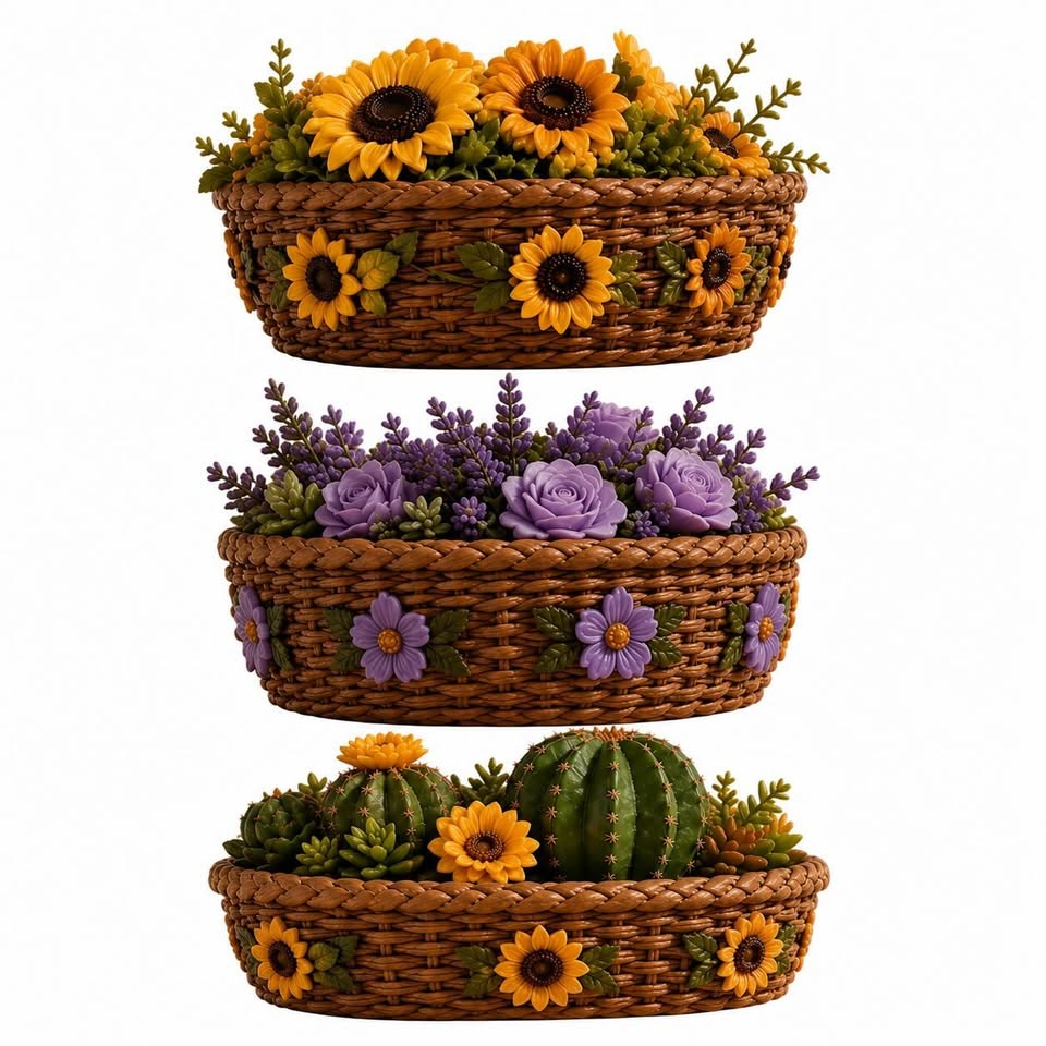 sepet saksı silikon kalıp 5x17 cm - Görsel 4