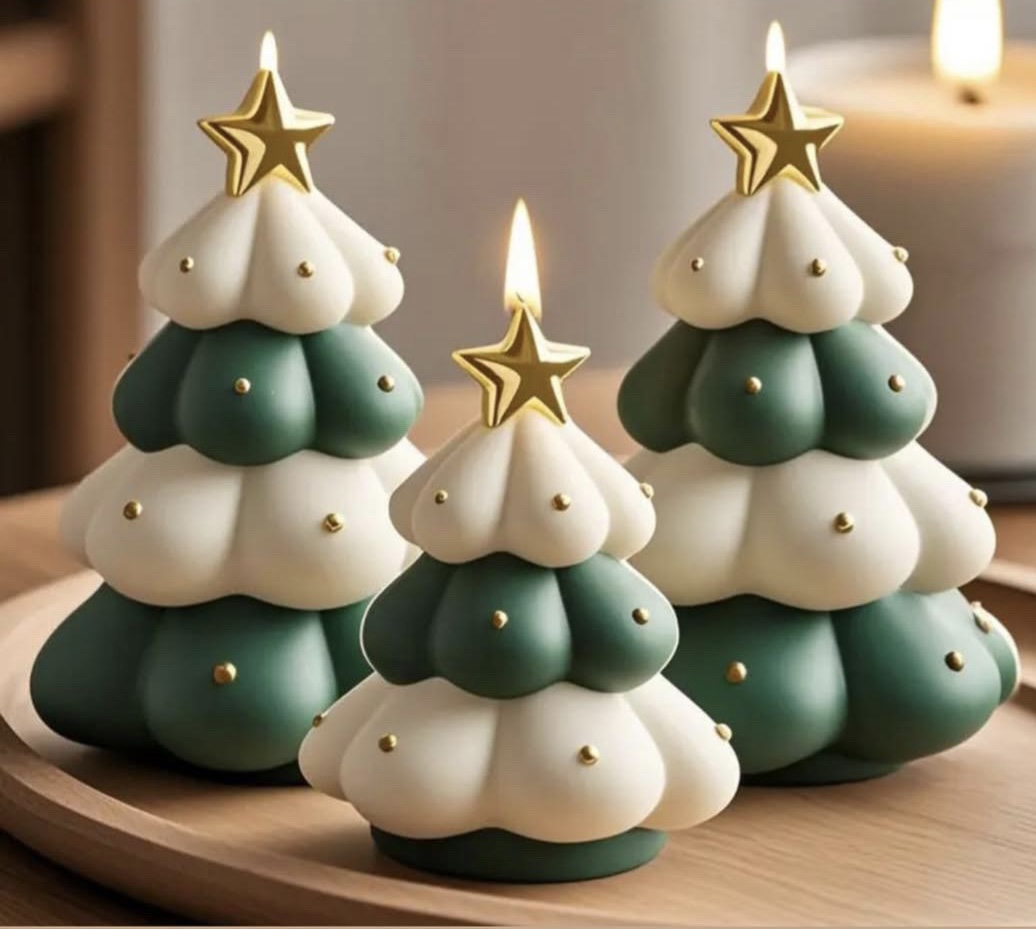 Çam ağacı mum 13 cm silikon kalıp no1