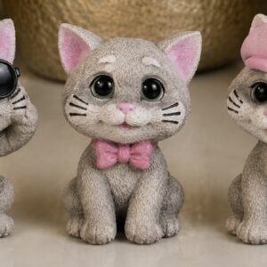 kedi 3lü biblo silikon kalıp 7 cm no9
