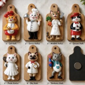 kedi magnet 8 cm silikon kalıp 1 adet