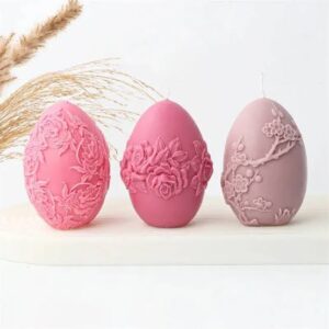 desenli yumurta 8 cm 3lü silikon kalıp