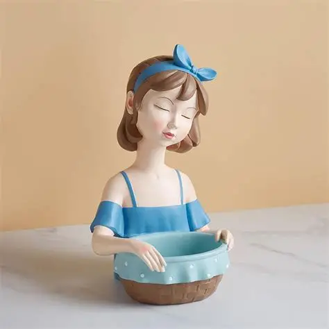 Sepetli kız 35 cm silikon kalıp no2 - Görsel 2