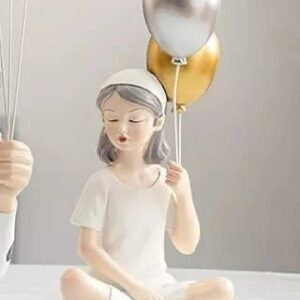 balon tutan kız biblo silikon kalıp 18 cm