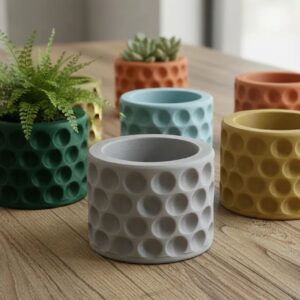 benek desenli saksı 8 cm silikon kalıp