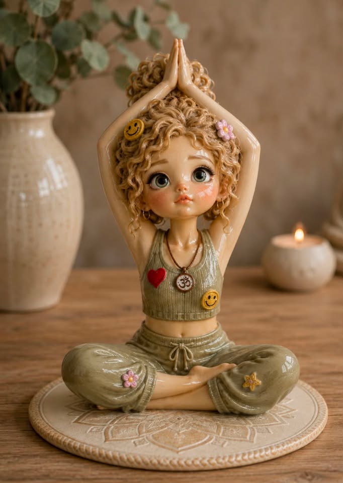 yoga yapan kız 3 lü set silikon kalıp 13 cm.