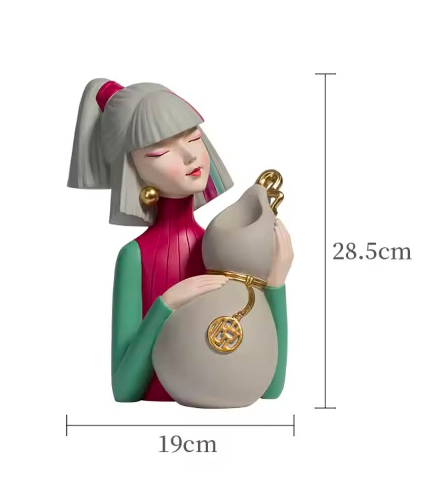 vazolu kız küt saçlı silikon kalıp 28 cm - Görsel 2