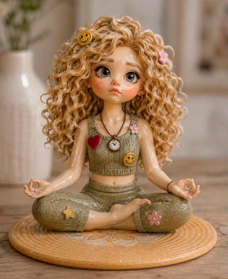 yoga yapan kız 3 lü set silikon kalıp 13 cm. - Görsel 3