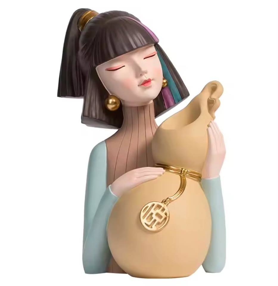 vazolu kız küt saçlı silikon kalıp 28 cm - Görsel 3