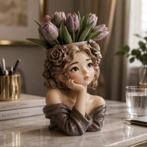 masum saksı kız silikon kalıp 18 cm