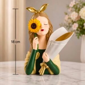 ayçiçekli kız 18 cm silikon kalıp