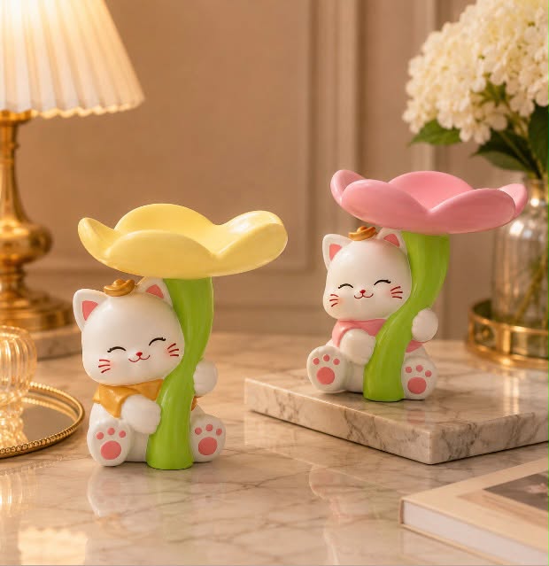 tepsili şans kedisi silikon kalıp 20 cm