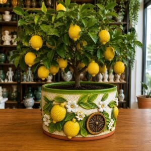 Limon saksı17x21x15cm silikon kalıp