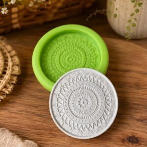 mandala desen 12 cm silikon kalıp no2