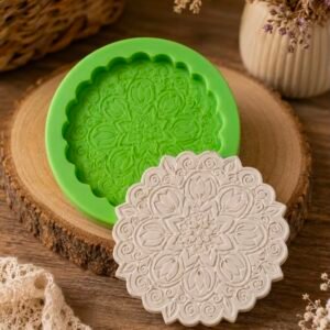 mandala desen 12 cm silikon kalıp n01