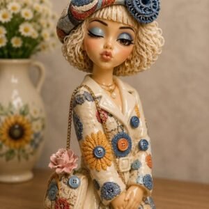 şımarık kız biblo silikon kalıp 20 cm