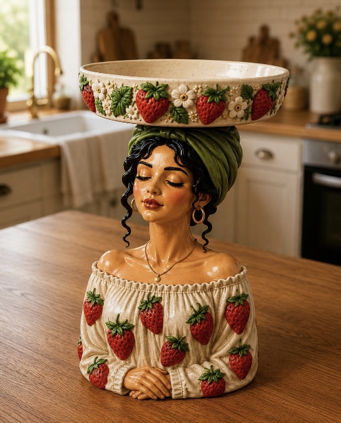 Çilekli kız 20 cm silikon kalıp no20.