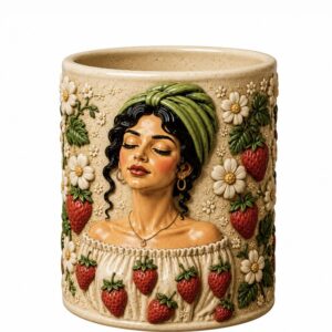 Çilek kız kaşıklık 13 cm silikon kalıp