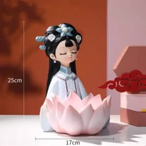 asyalı sepetli kız silikon kalıp 25 cm