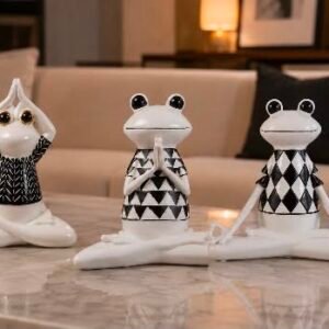 yoga yapan kurbağa 1 adet silikon kalıp 14 cm