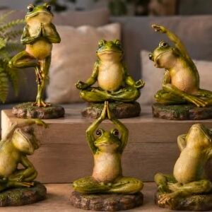 yoga yapan kurbağalar 1 adet 12 cm silikon kalıp