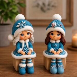 sevimli 2 li biblo kız silikon kalıp 15 cm