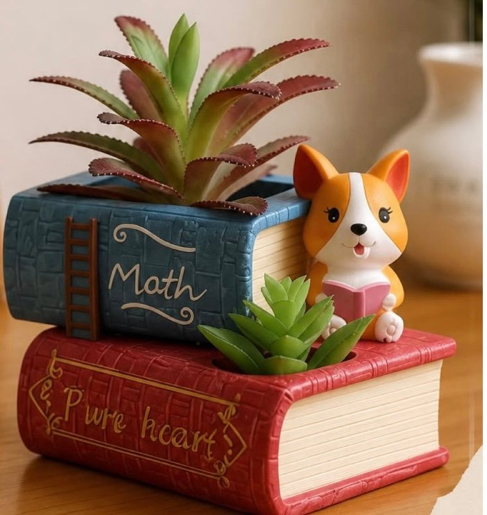 rakun kitap kalemlik saksı silikon kalıp 14 cm