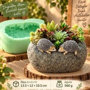 kirpi saksı silikon kalıp