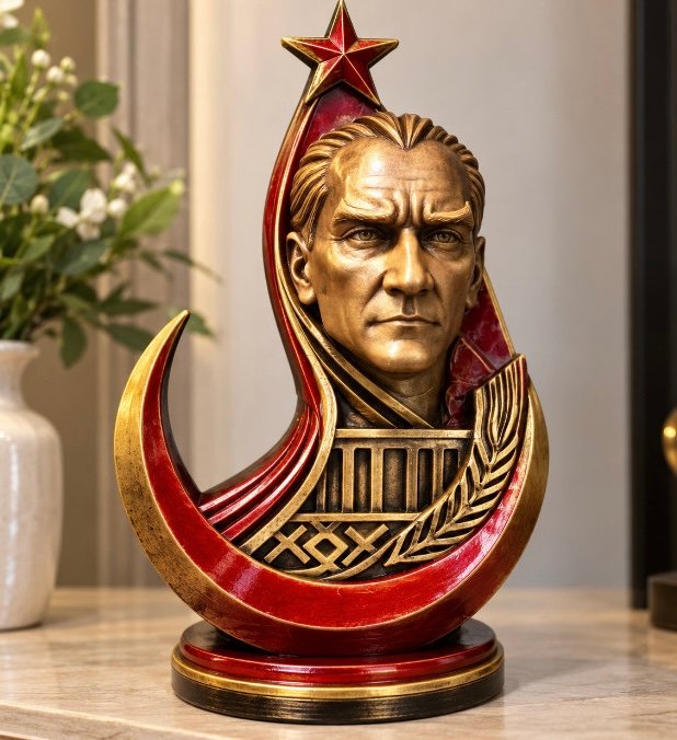 Atatürk 18 cm silikon kalıp
