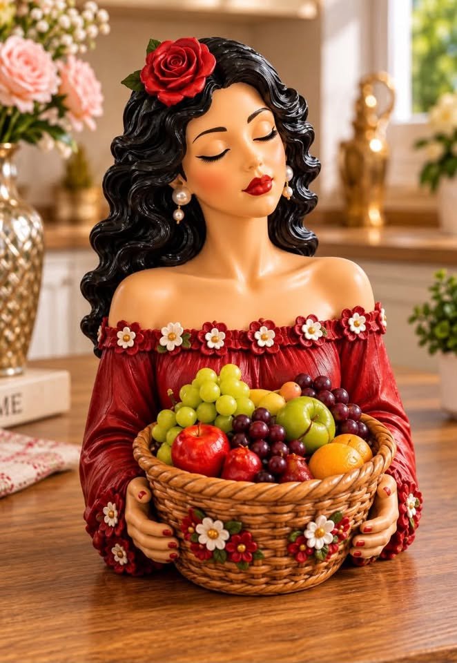 sepetli kız silikon kalıp 24 cm