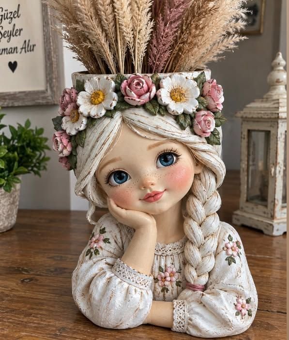 kız vazo silikon kalıp 22 cm