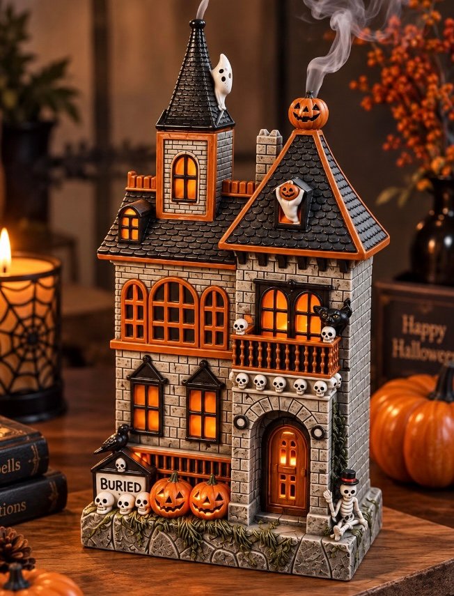 hallowen ev tütsülük silikon kalıp 17 cm
