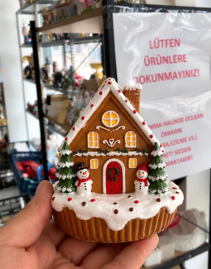 kardan adamlı ev tütsülük silikon kalıp 9x9 cm