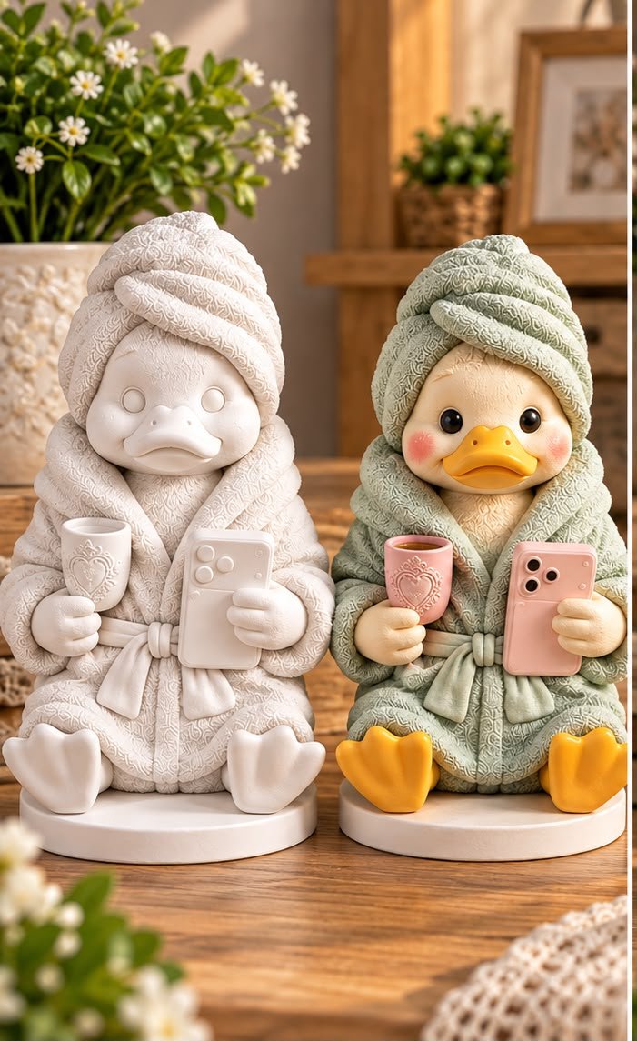 sevimli ördek biblo silikon kalıp 9 cm