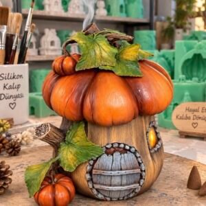 balkabağı tütsülük 13 cm silikon kalıp