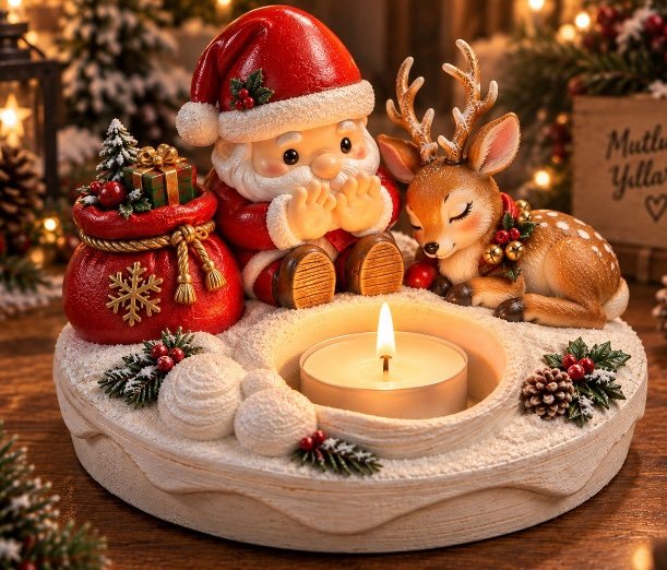 noel baba mumluk silikon kalıp