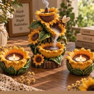ayçiçeği-tütsülük silikon kalıp 18 cm