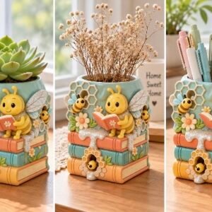 arı kalemlik saksı silikon kalıp 12 cm