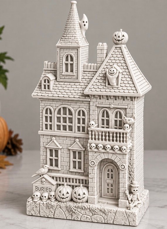 hallowen ev tütsülük silikon kalıp 17 cm - Görsel 2