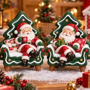 noel baba koltukta silikon kalıp 13 cm 1 adet