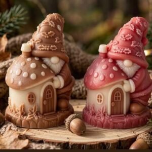 mantar cüce mumluk silikon kalıp 12 cm