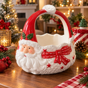 noel baba sepetli silikon kalıp 22 cm