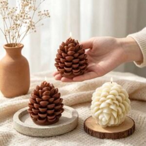 kozalak mum silikon kalıp 6 cm