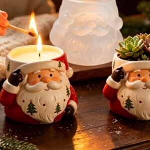 noel baba mumluk saksı silikon kalıp 9 cm