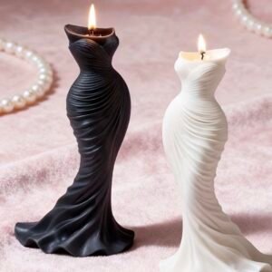 kadın elbide mum silikon kalıp 17 cm